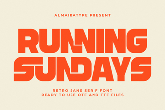 Running Sundays Font: a Playful, Dynamic Typeface for Runners